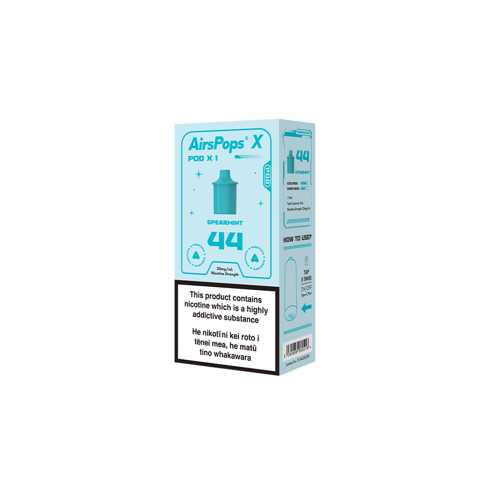 AIRSCREAM AirsPops X PREFILLED Pod SINGLE PACK - 44 Spearmint - AIRSCREAM NZ