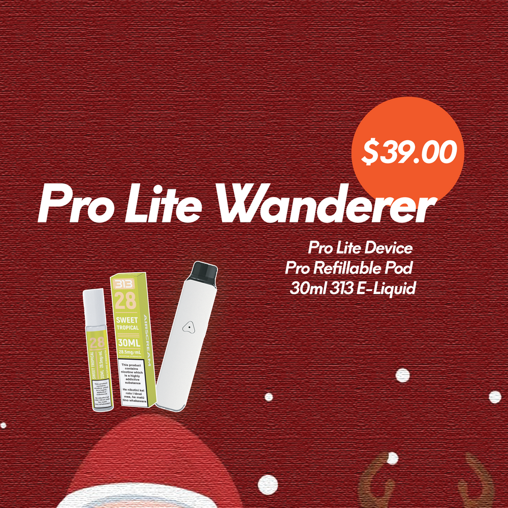 $39.00 Pro Lite Wanderer: Pro Lite Device + PRO refillable pod + 30ml 313 ELIQUID