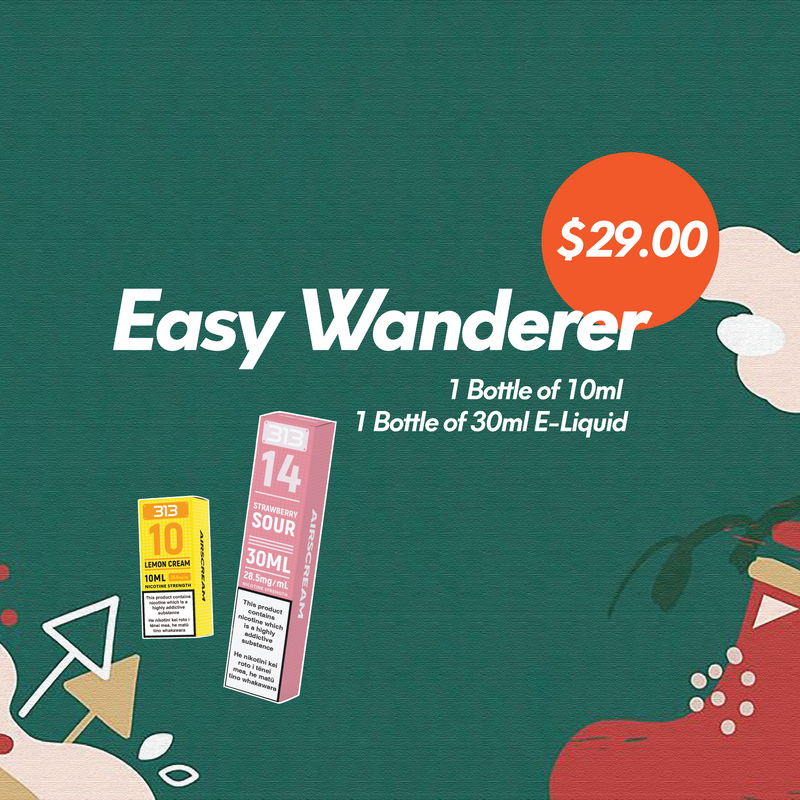 $29.00 Easy Wanderer: x1 30ml + 10ml 313 ELIQUID