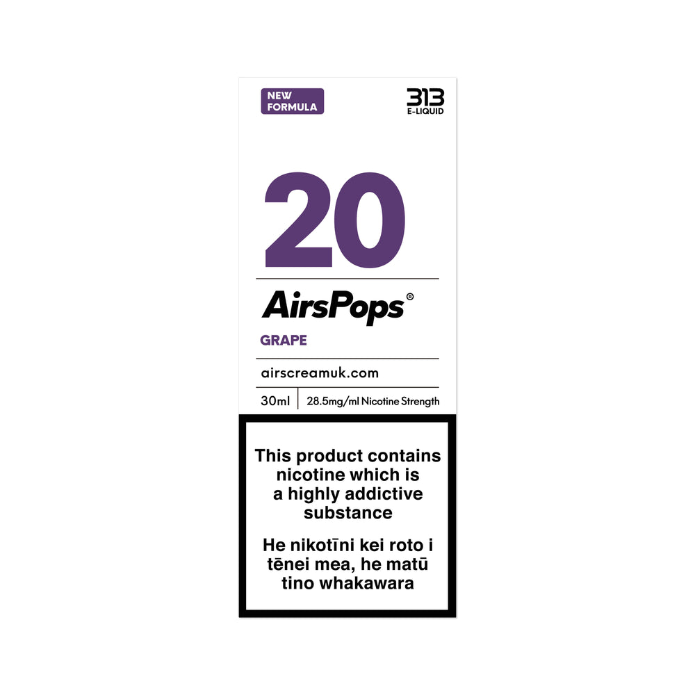 NO. 20 GRAPE (Kyoho Grape) AirsPops 313 E-LIQUID 30ml - AIRSCREAM NZ