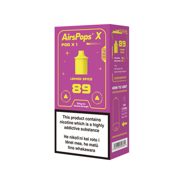 AIRSCREAM AirsPops X PREFILLED Pod SINGLE PACK - 89 Lemon Spice - AIRSCREAM NZ