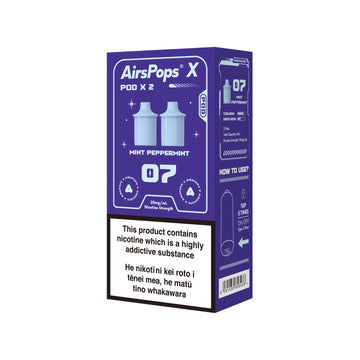 AIRSCREAM AirsPops X PREFILLED Pod TWIN PACK - 07 Mint Peppermint (Prev. South Pole) - AIRSCREAM NZ