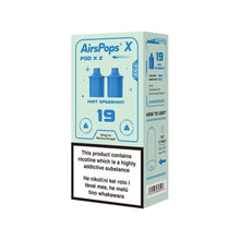 AIRSCREAM AirsPops X PREFILLED Pod TWIN PACK - 19 Mint Spearmint(Prev. Polar Mint) - AIRSCREAM NZ