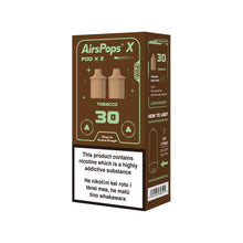 AIRSCREAM AirsPops X PREFILLED Pod TWIN PACK - 30 Tobacco(Prev. Virginia Toba) - AIRSCREAM NZ