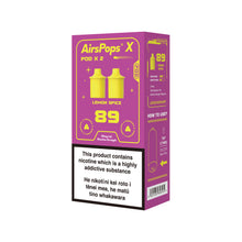 AIRSCREAM AirsPops X PREFILLED Pod TWIN PACK - 89 Lemon Spice - AIRSCREAM NZ