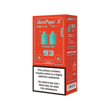 AIRSCREAM AirsPops X PREFILLED Pod TWIN PACK - 93 Citrus Mint - AIRSCREAM NZ