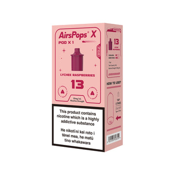 AIRSCREAM AirsPops X PREFILLED Pod SINGLE PACK - 13 Lychee Raspberries(Prev. Lychee Raspberry) - AIRSCREAM