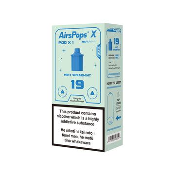 AIRSCREAM AirsPops X PREFILLED Pod SINGLE PACK - 19 Mint Spearmint(Prev. Polar Mint) - AIRSCREAM NZ