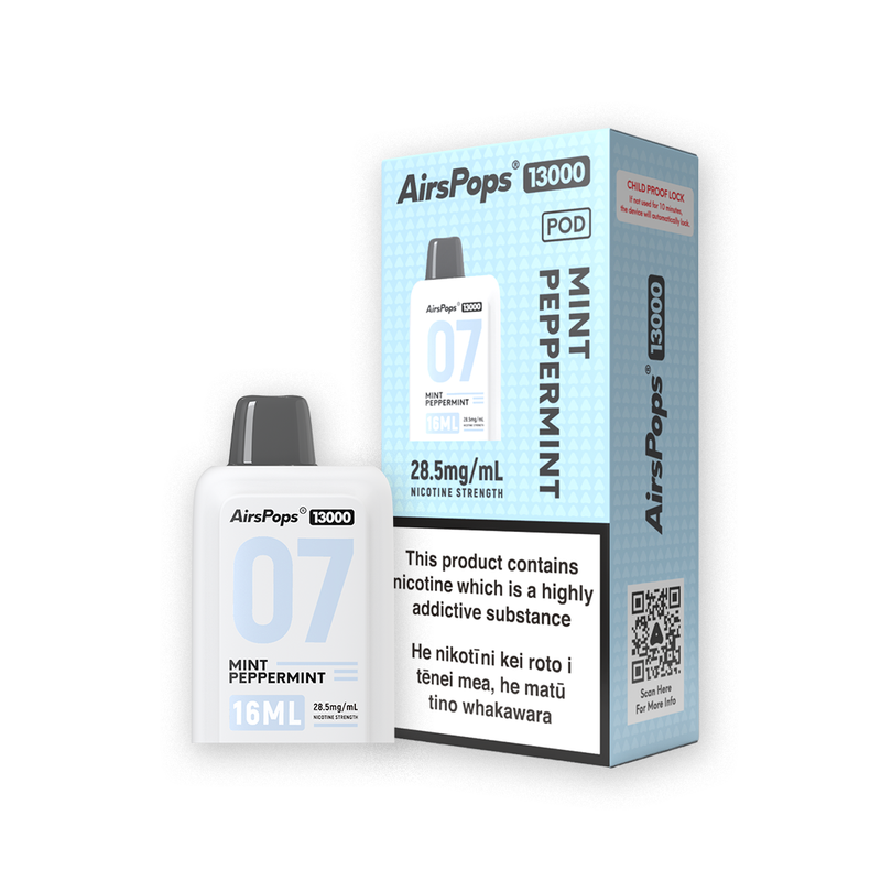 AirsPops 13000 PREFILLED Pod - 07 Mint Peppermint - AIRSCREAM NZ